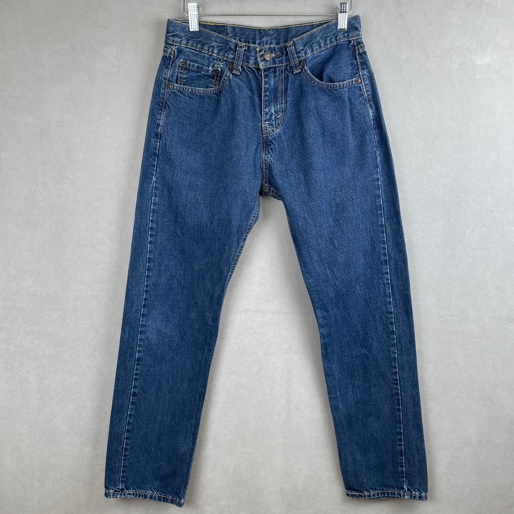 Levis 505 Men Regular Fit Straight Leg Med Wash Blue Denim Classic Jeans 32 x 32